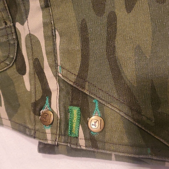 John Deere Denim Camouflage Bib Overalls Unisex Size 7 - Picture 3 of 8